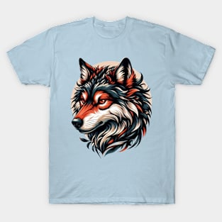 Magnificent Wolf Illustration T-Shirt